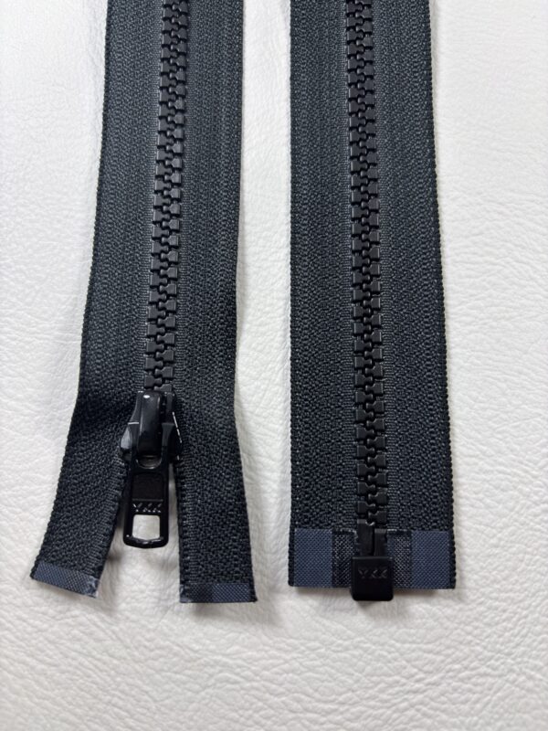 YKK Vislonblixtlås 6 mm – Delbart Envägs – 580 Svart (20–150 cm)