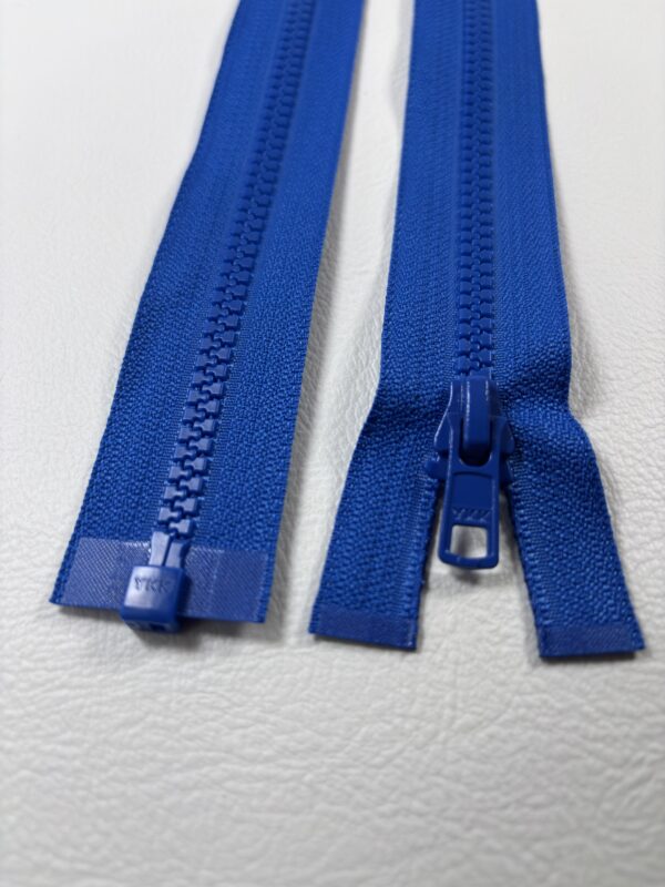 YKK Vislonblixtlås 6 mm – Delbart Envägs – 115 Blå (20–150 cm)